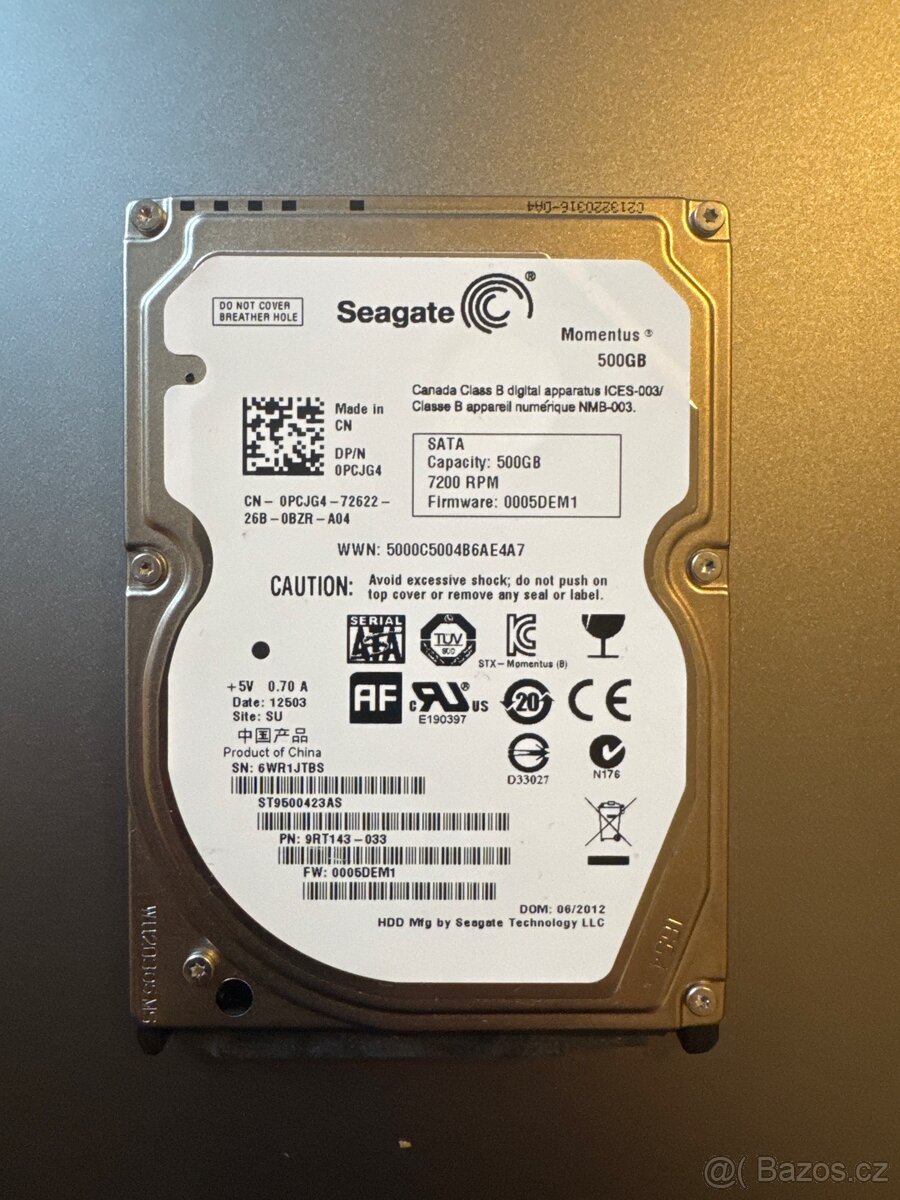 Seagate HDD Momentus 500 GB 2.5