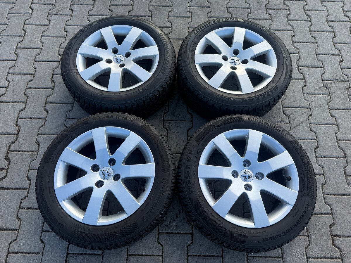 4x al kola 4x108 16 + pneu zimní 205/55 R16