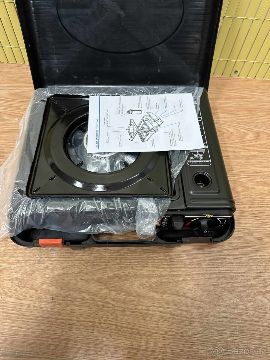 PŘENOSNÝ PLYNOVÝ VAŘIČ – NOVÝ, V KUFRU