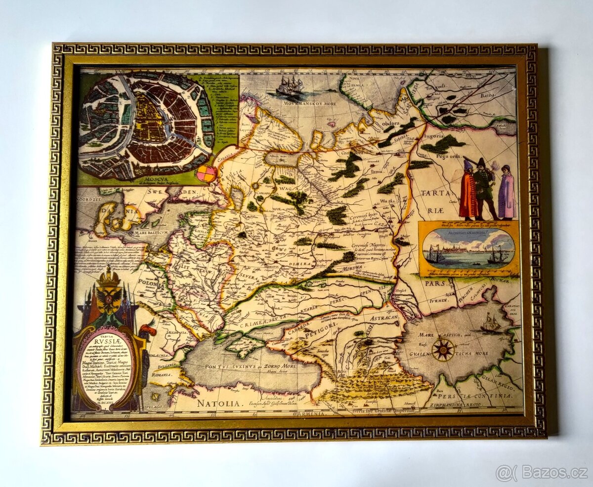 HISTORICKÁ  MAPA  RUSKA    /  Joan Blaeu  1660  /