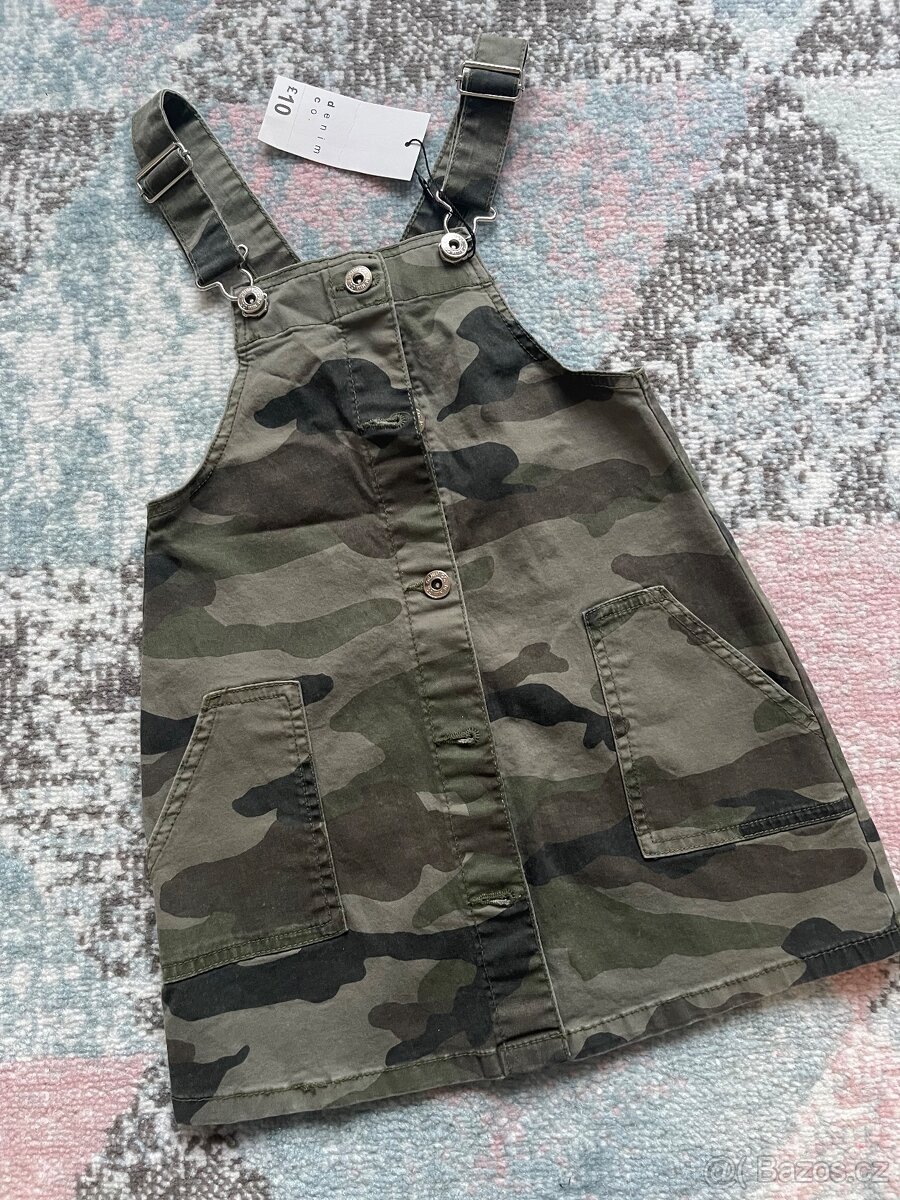 Maskáčové šaty - nové, vel.128