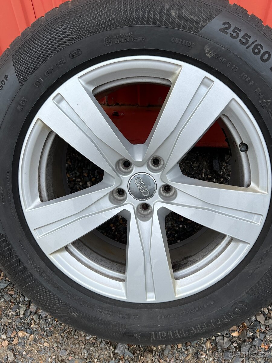 Originální disky AUDI Q7 5x112 R18 - Zimní pneu Continental