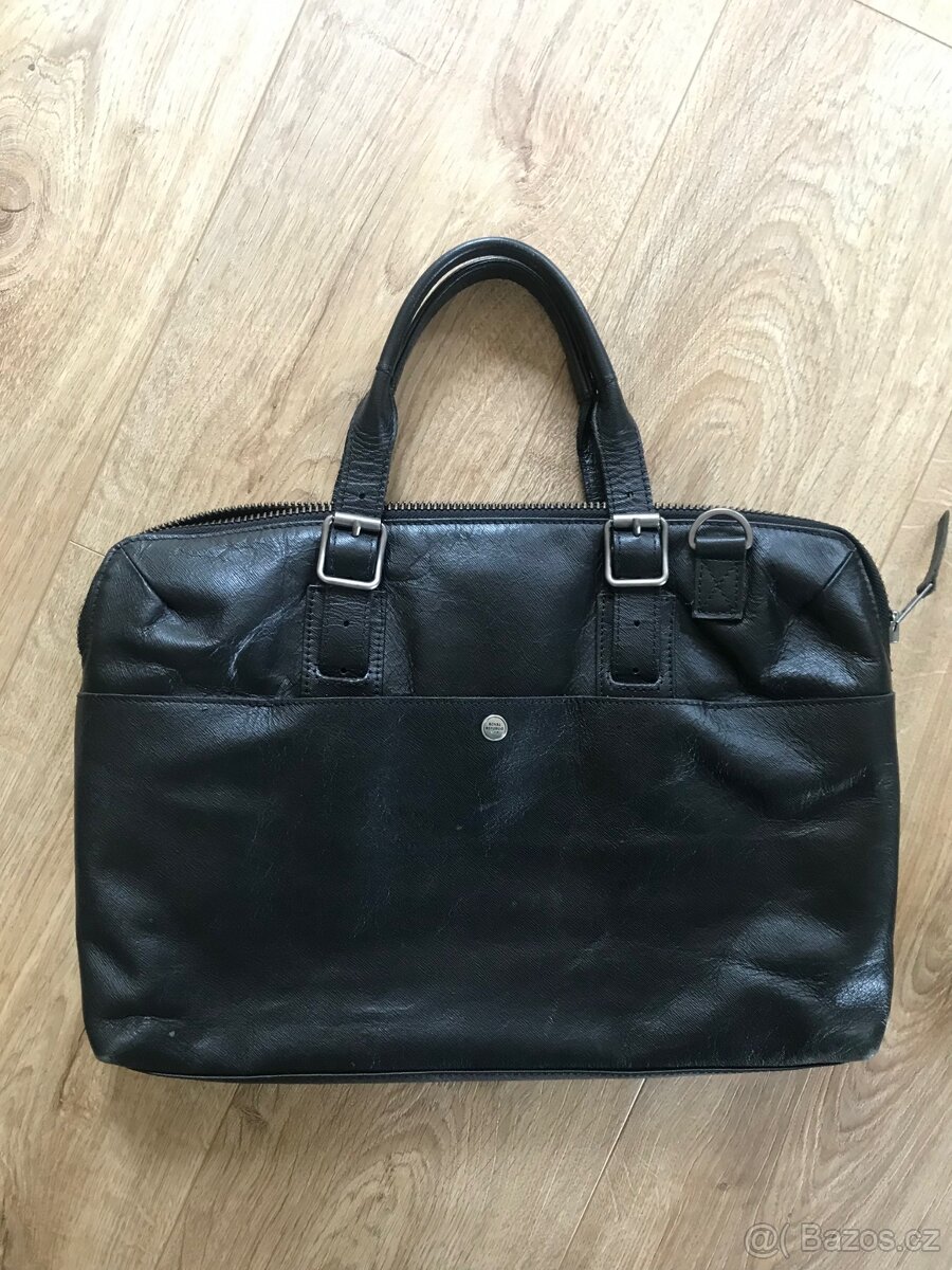 Kožená taška (kabelka) na notebook, výška 30 cm, šířka 45cm