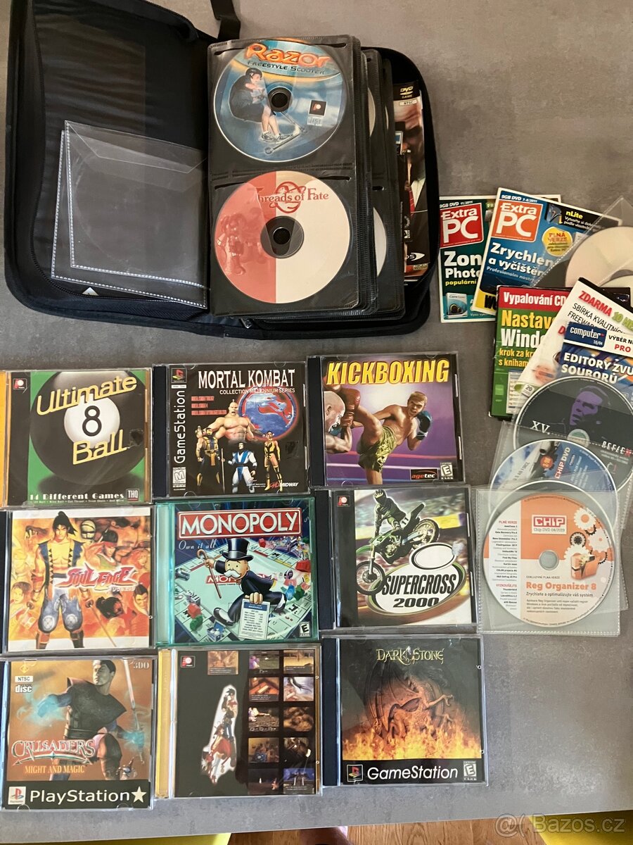 Playstation 1 & Playstation 2 hry + PCChip + extra CDs