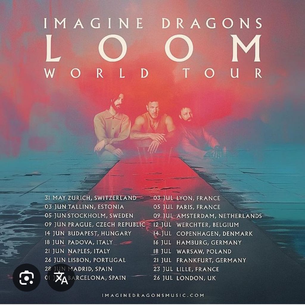 2x lístky Imagine Dragons stání Golden circle left 11.6.2025