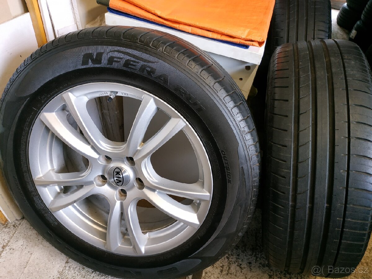 Alu kola Hyundai Santa Fe 5x114,3 r18 Originál,pneu6mm TPMS