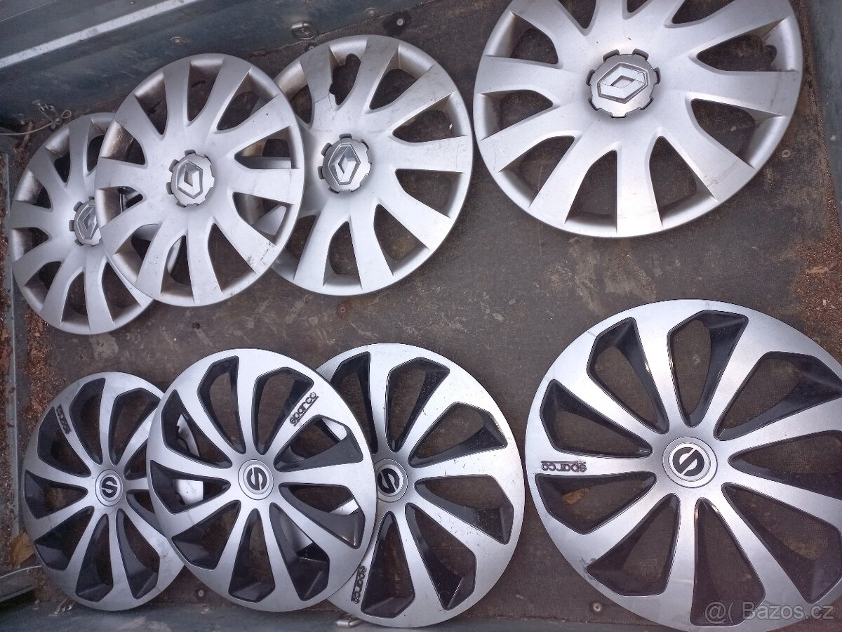 Poklice R16 RENAULT, SPARCO a R15 KIA