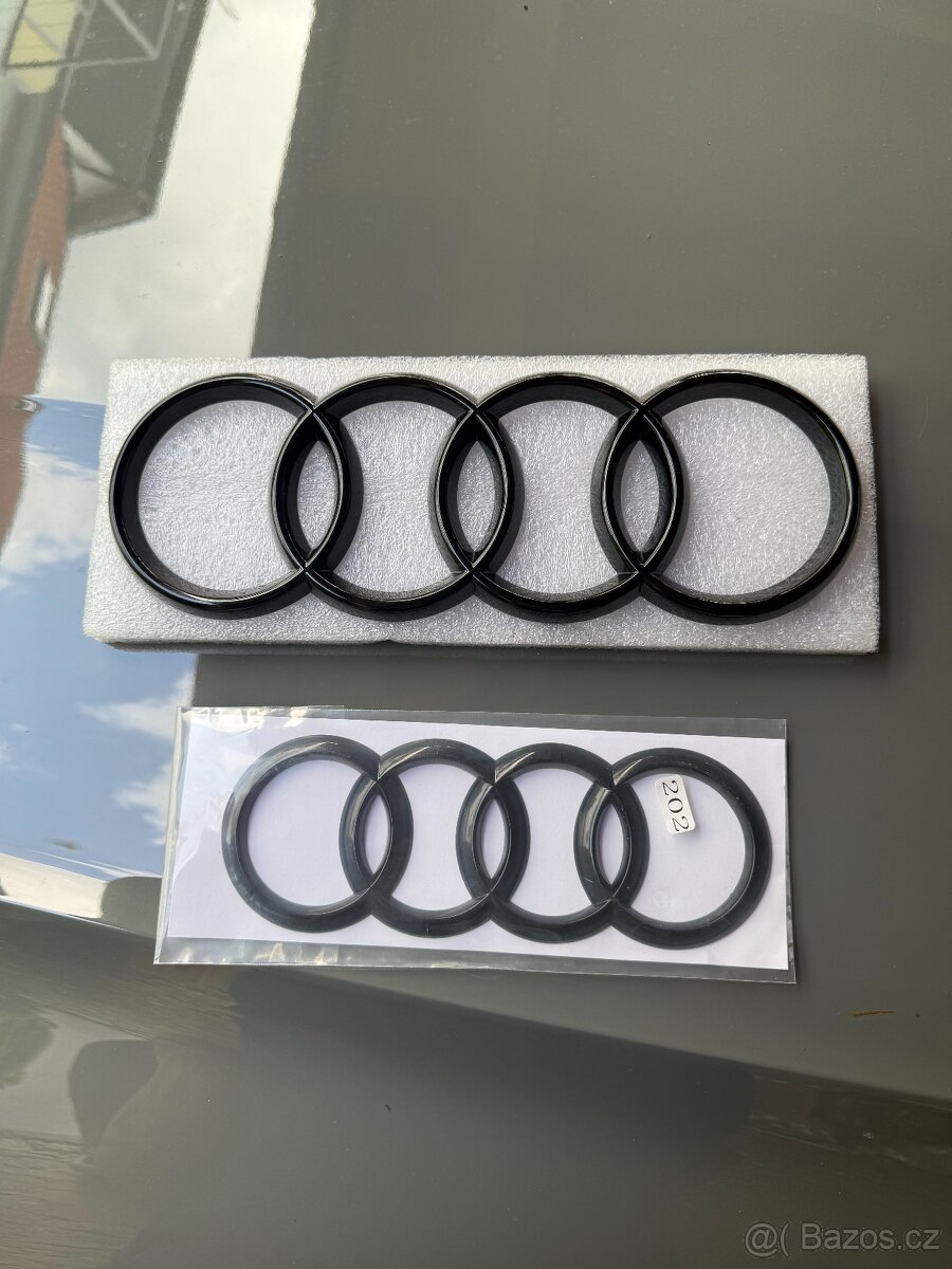 AUDI - přední a zadní znak, černý lesk (Q5/SQ5 2018-2020)