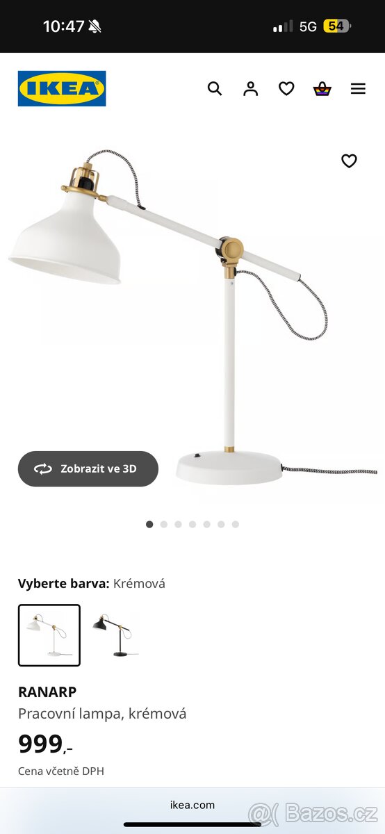 Stolní lampa IKEA