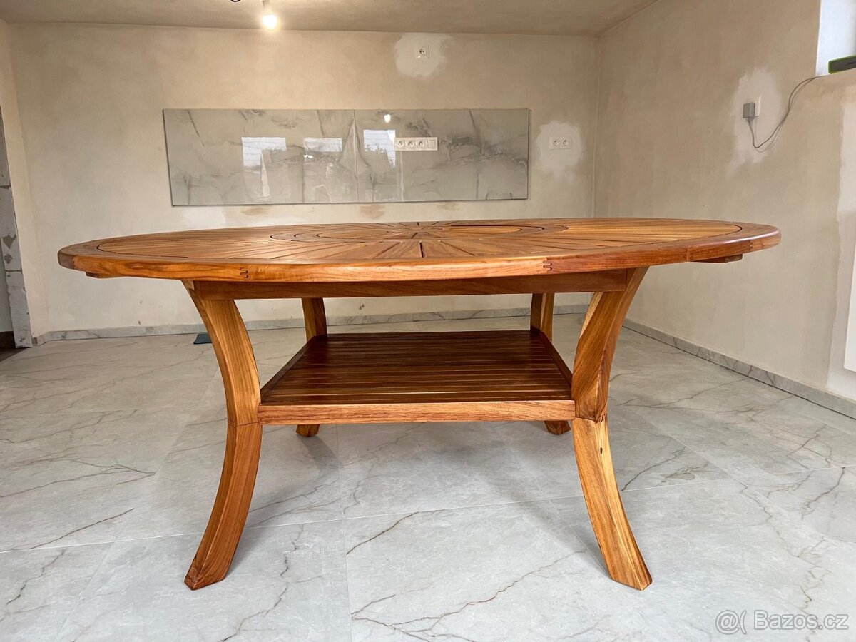 Masivní teakový stůl 180 cm
