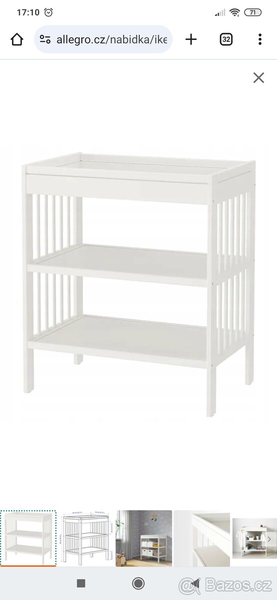 Přebalovací pult Ikea Gulliver + podložka