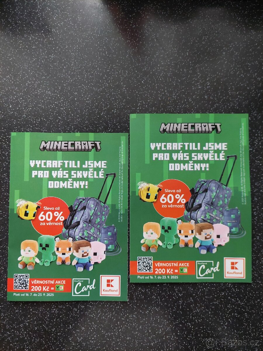 Kaufland nalepky,body Minecraft plysaci