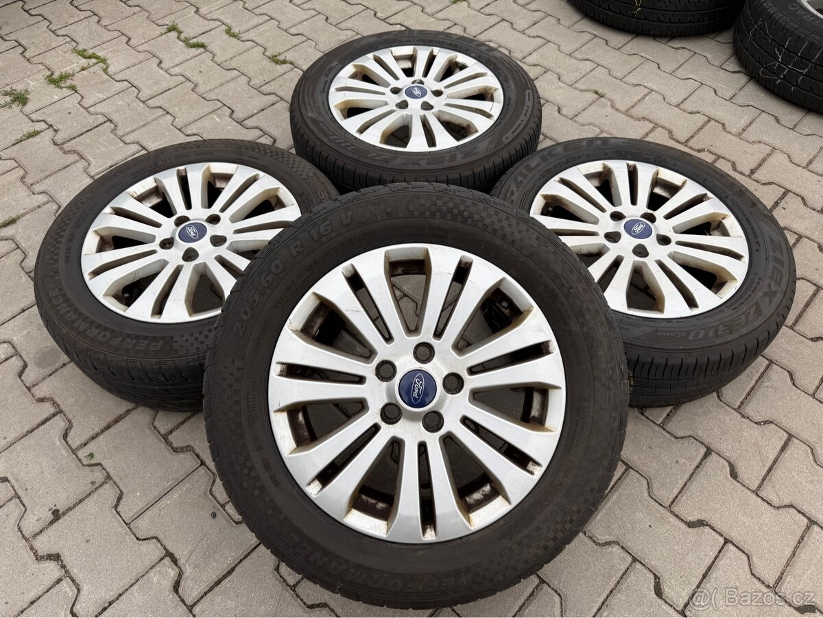 4x al kola 5x108 16 + pneu letní 205/60 R16