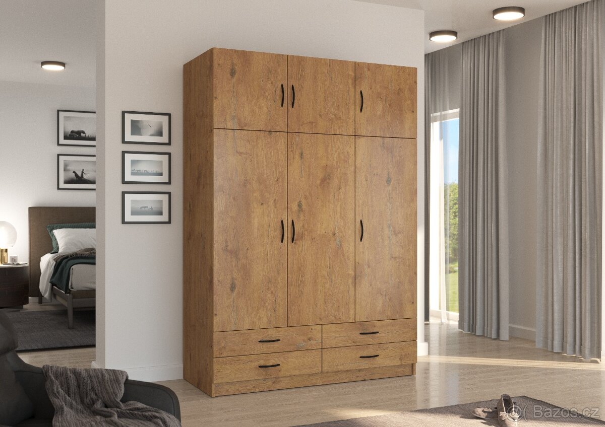 KRÁSNÁ ŠATNÍ SKŘÍŇ 135cm