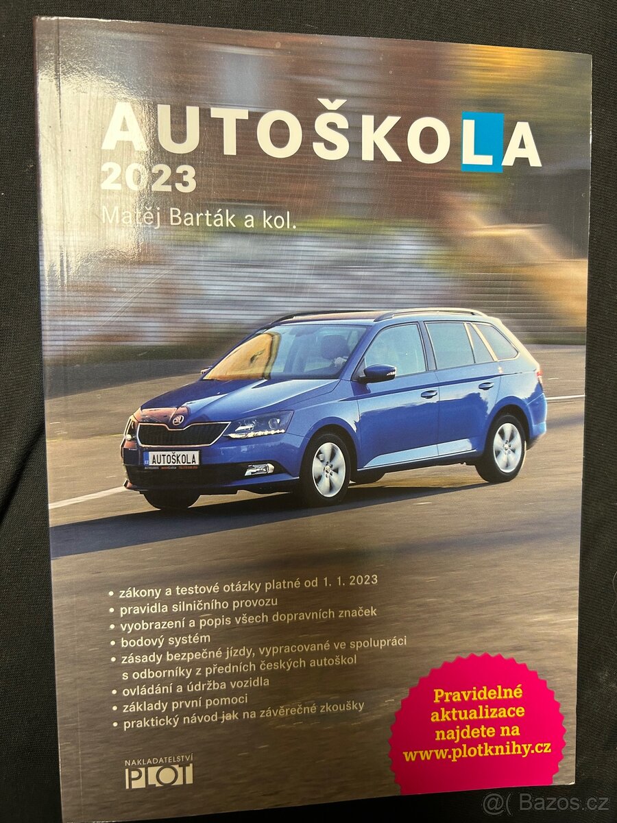Autoskola 2023, ucebnice + testove otazky