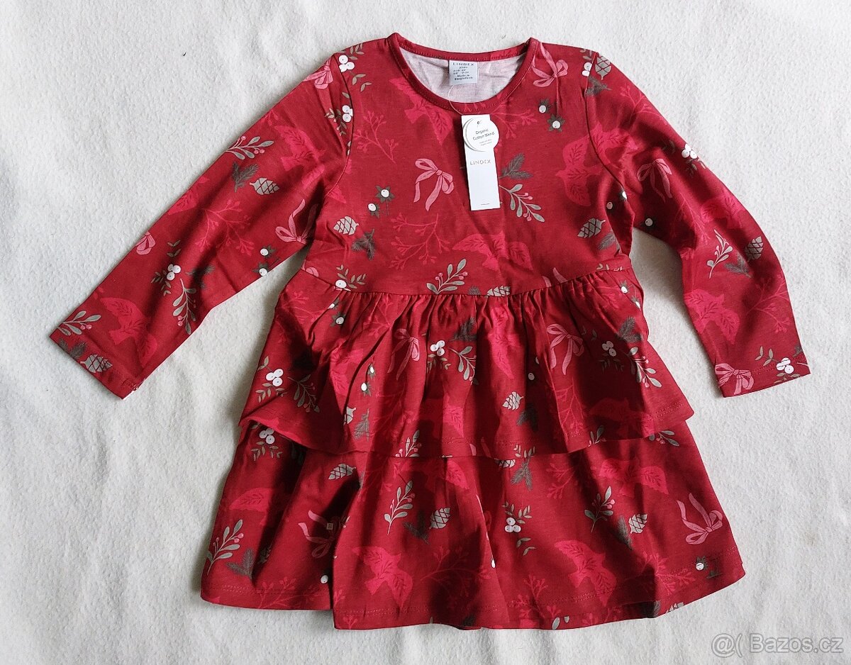 Nové Vánoční šaty vel.98 Lindex