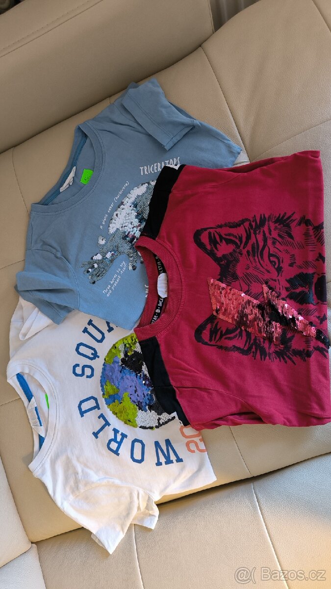 Chlapecká trička Cocodrillo a H&M velikost 122/128