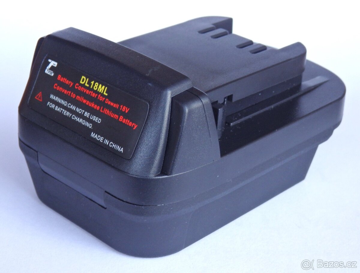 Prodám akumulátor. adaptér DL18ML DeWALT / MILWAUKEE