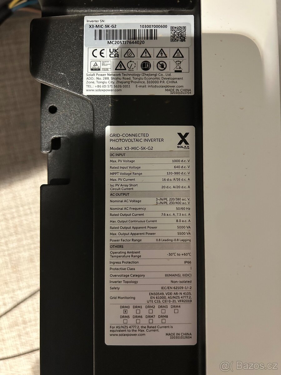 Solax X3-MIC-5K-G2 střídač 5kW