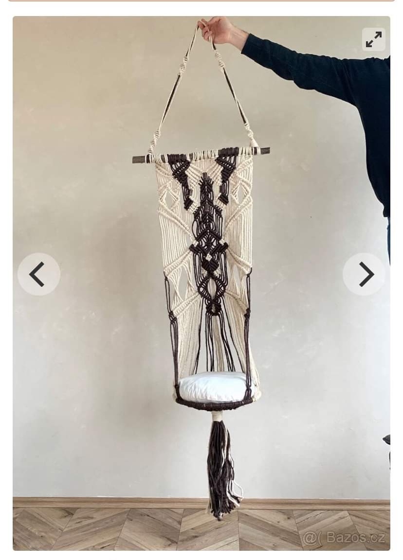Macrame závěsný pelíšek pro kočky BOHO