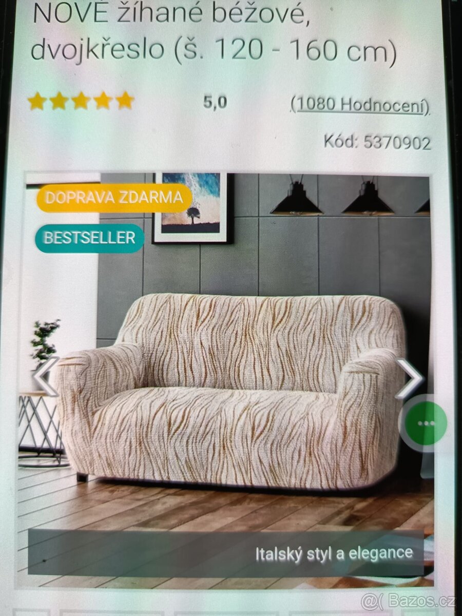 Elastický potah š 120 az 160 cm