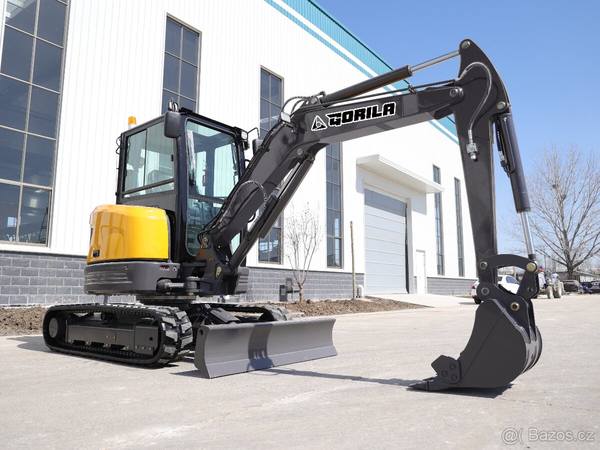 Pásový minibagr GORILA G38SE I PRO CAB _ KUBOTA_ Akce