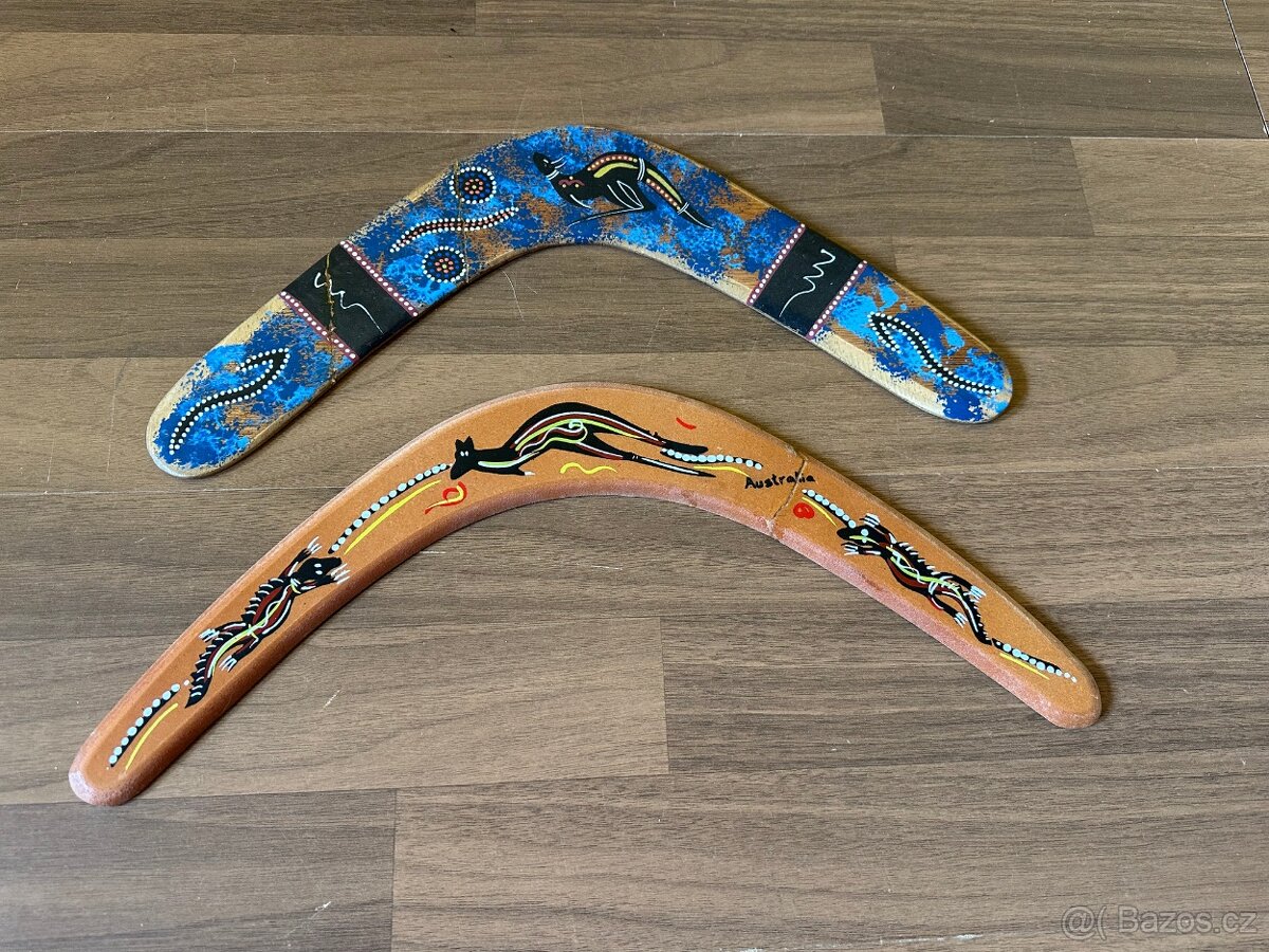 Dekorativní lepené boomerangy/bumerang z Austrálie