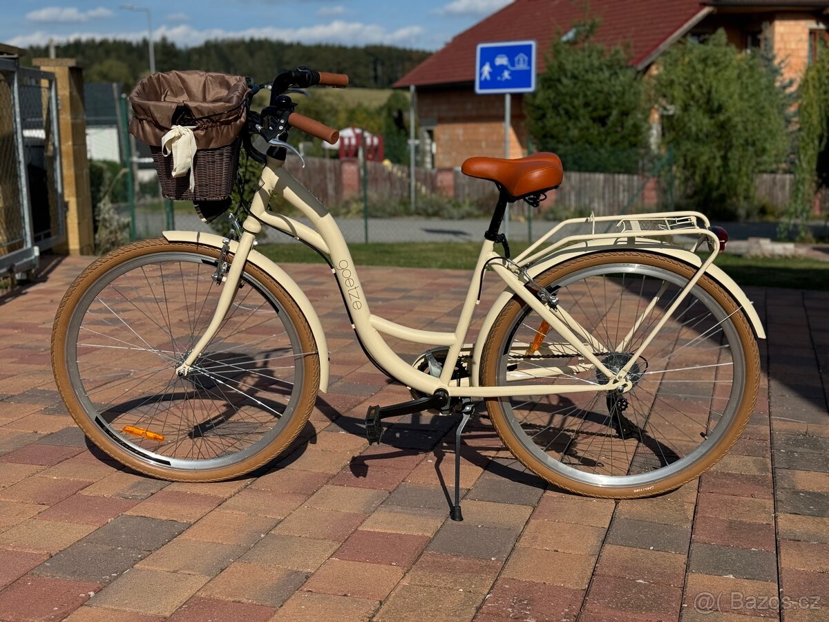Dámské Kolo s přehazovačkou a košíkem 18”