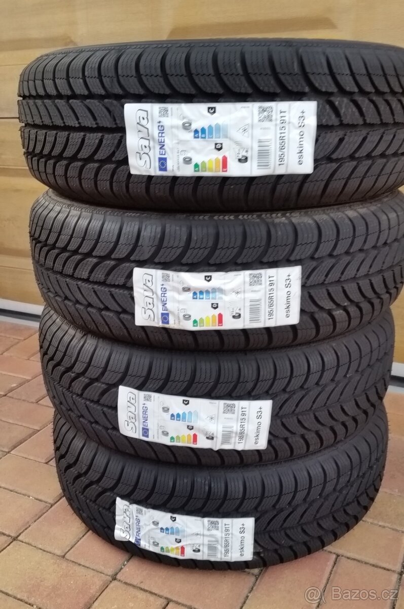 NOVÉ zimní pneumatiky SAVA 195/65 R15 r.v. 2025