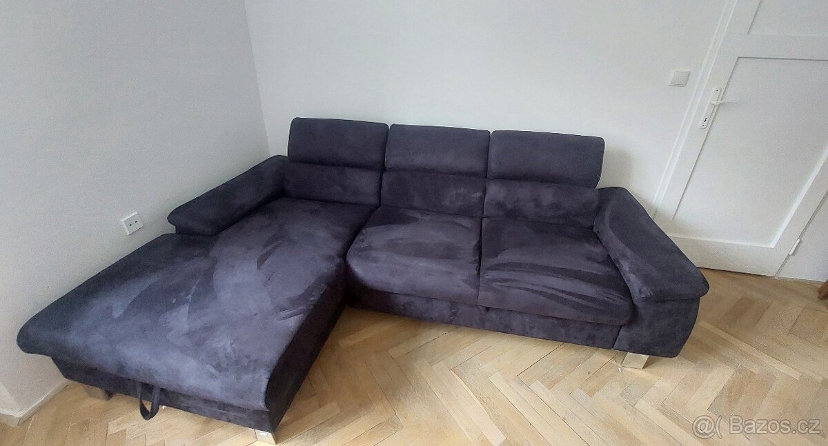 rohová rozkládací sedací souprava