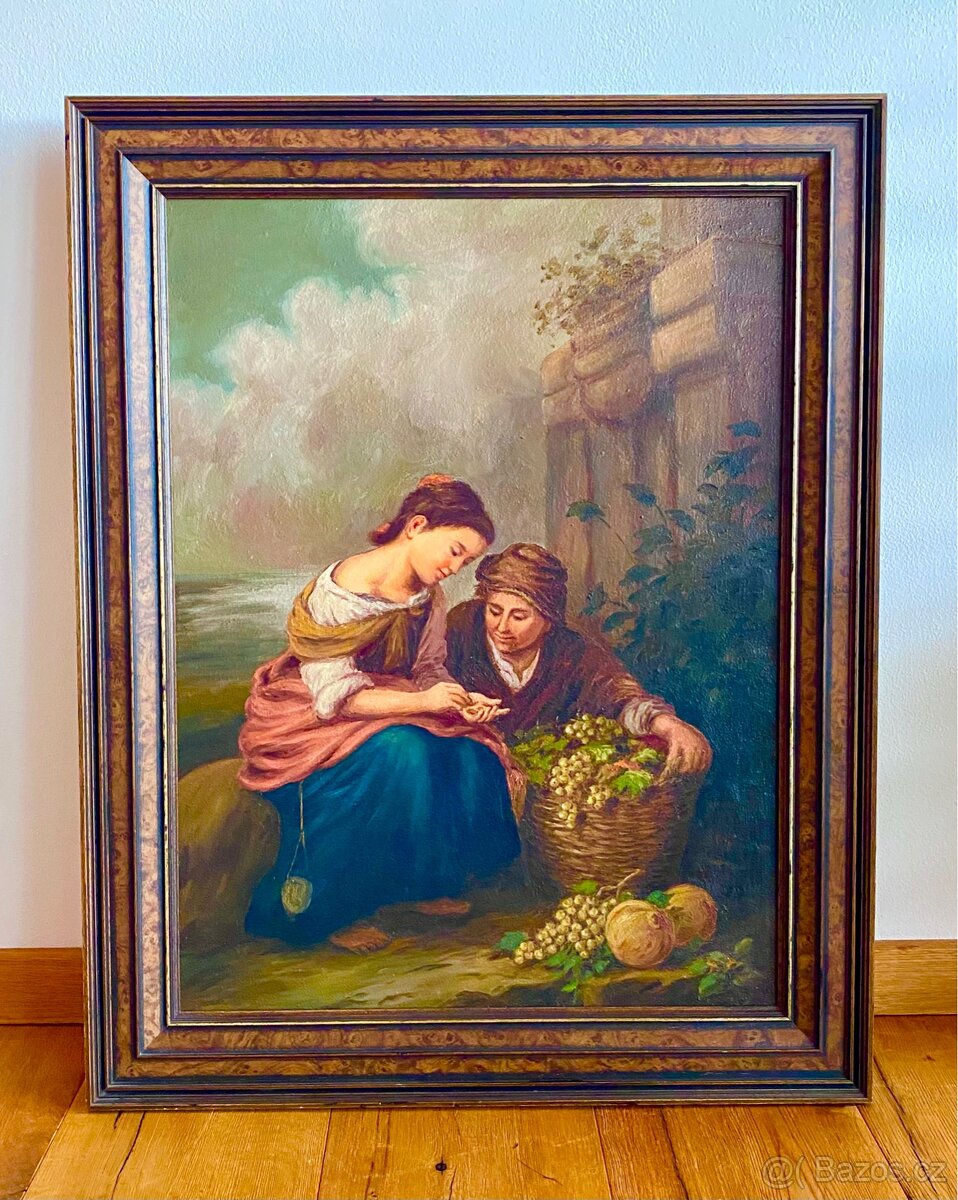 Starý krásný obraz, olejomalba