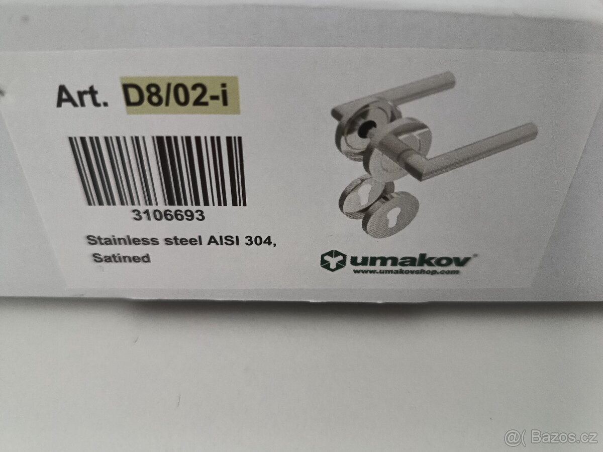 Klika se štítkem NEREZ AISI 304, K320