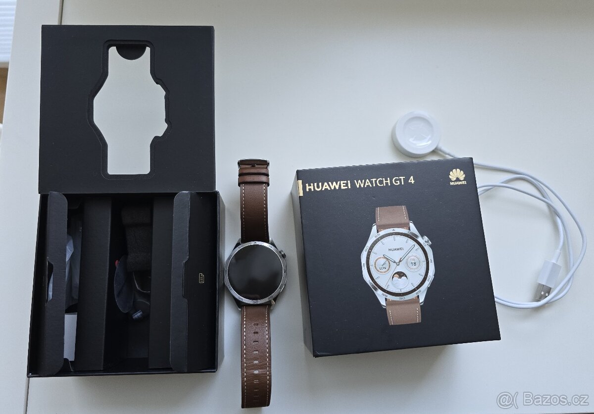 huawei watch gt 4 20 měsíců v záruce + sundávací kryt disp