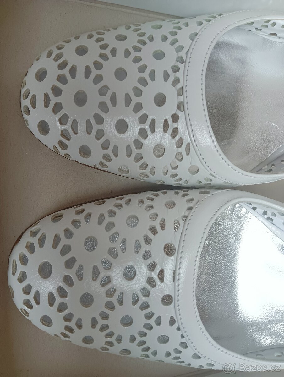 Lodičky kožené s volnou patou, vel.37