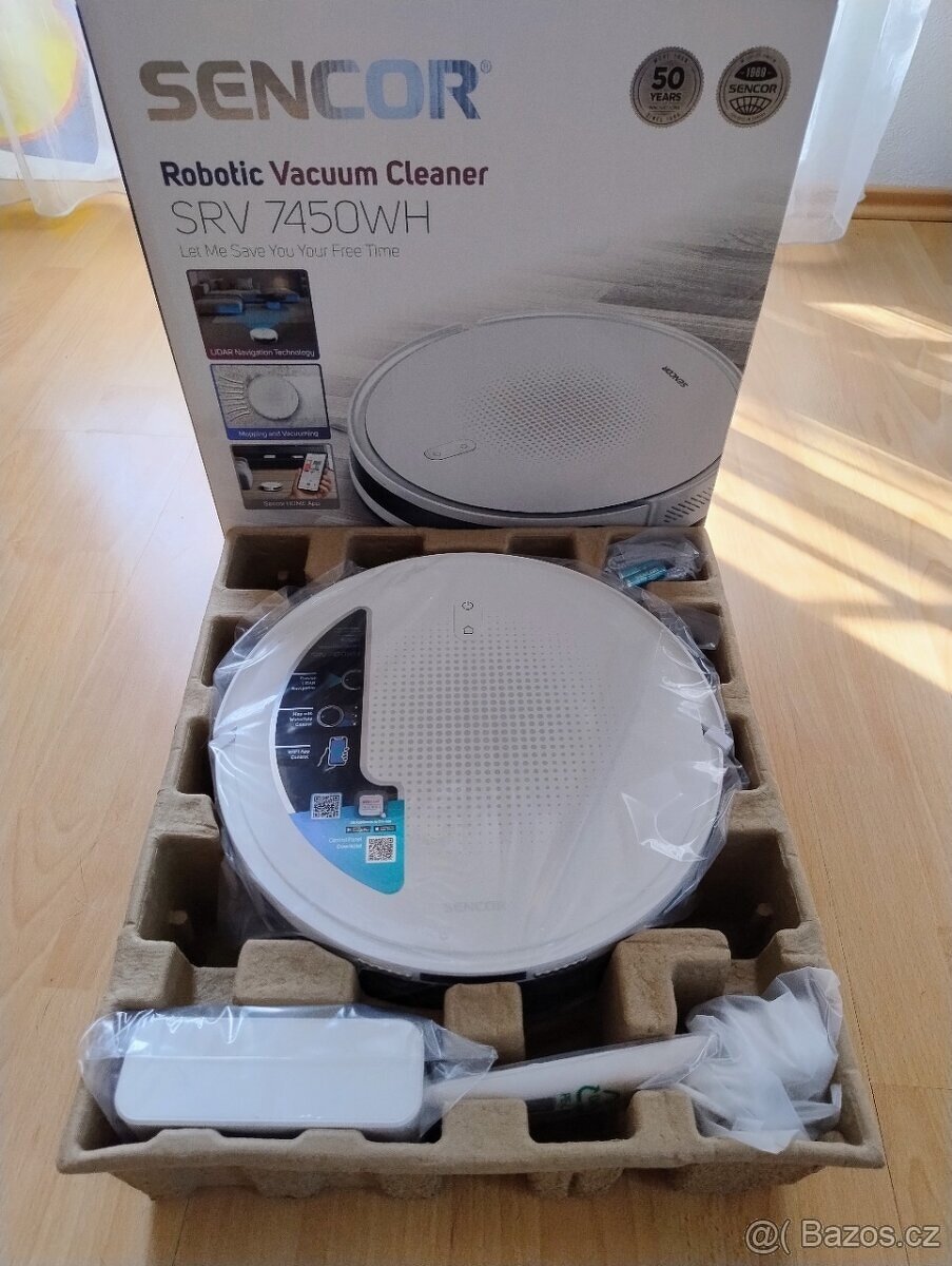 NOVÝ Robotický vysavač Sencor SRV 7450WH