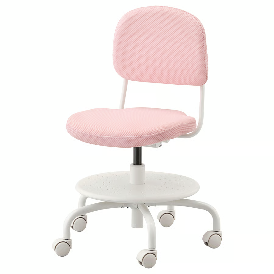 IKEA VIMUND dětská židle, světle růžová