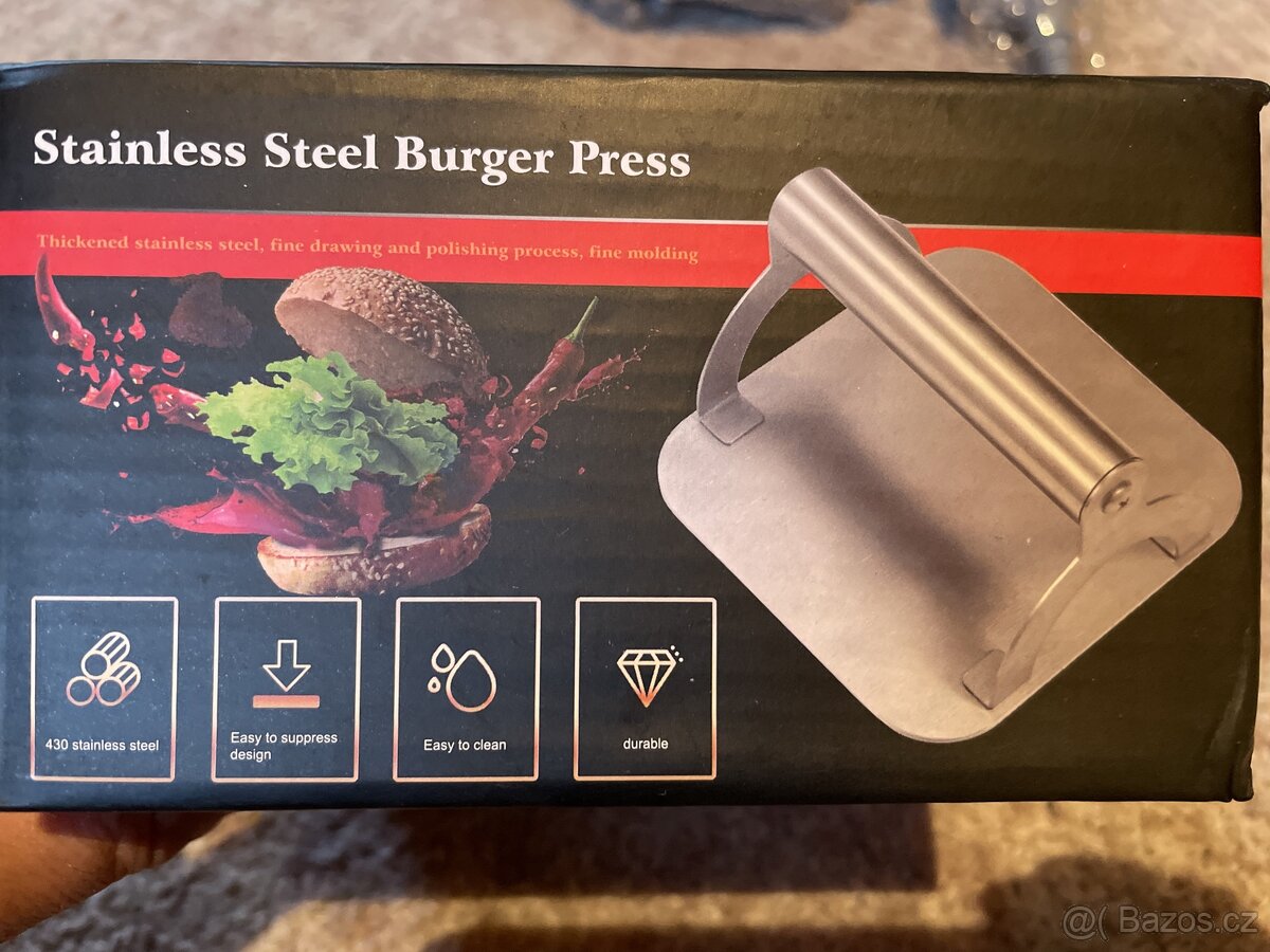 Nerezový burger press