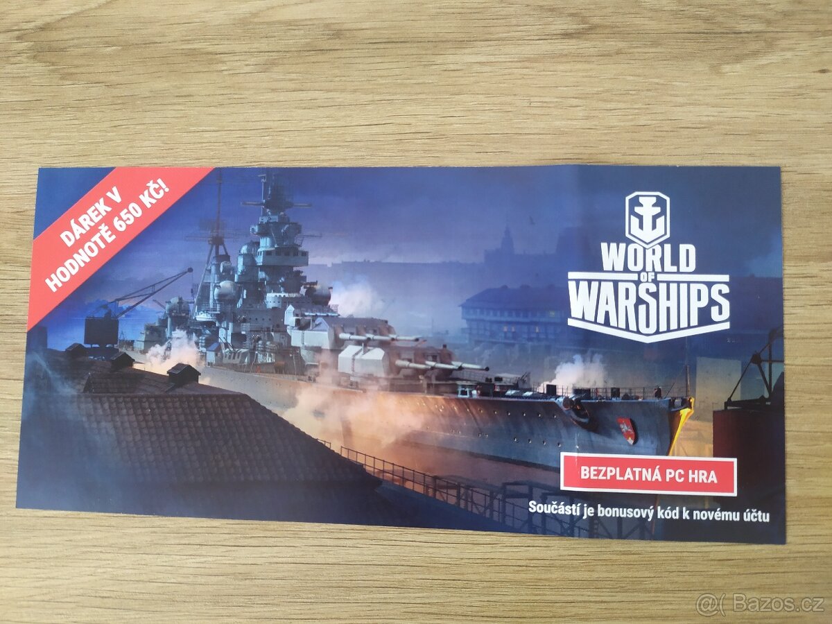 Bonusový kód do hry World of Warships v hodnotě 650,-
