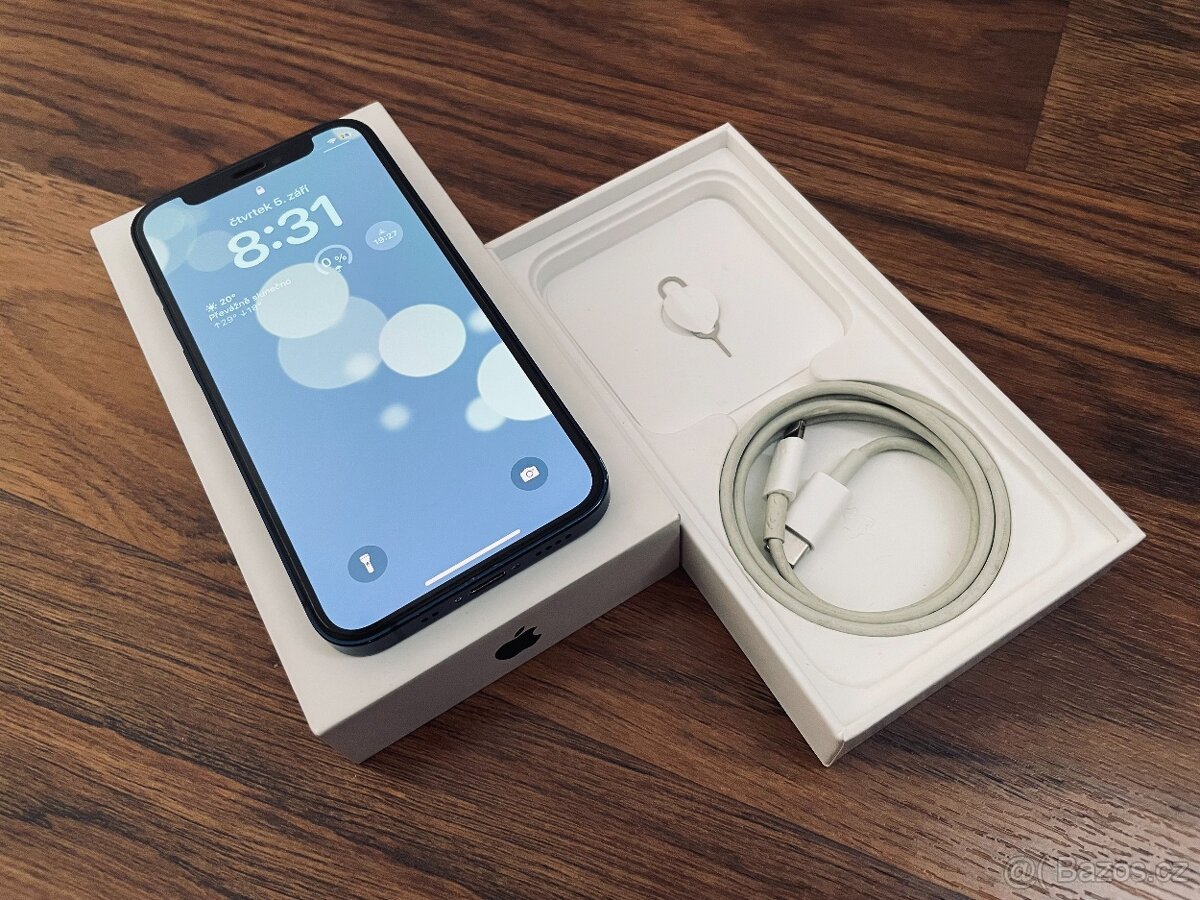  Apple iPhone 12 Mini blue 64 GB, top stav