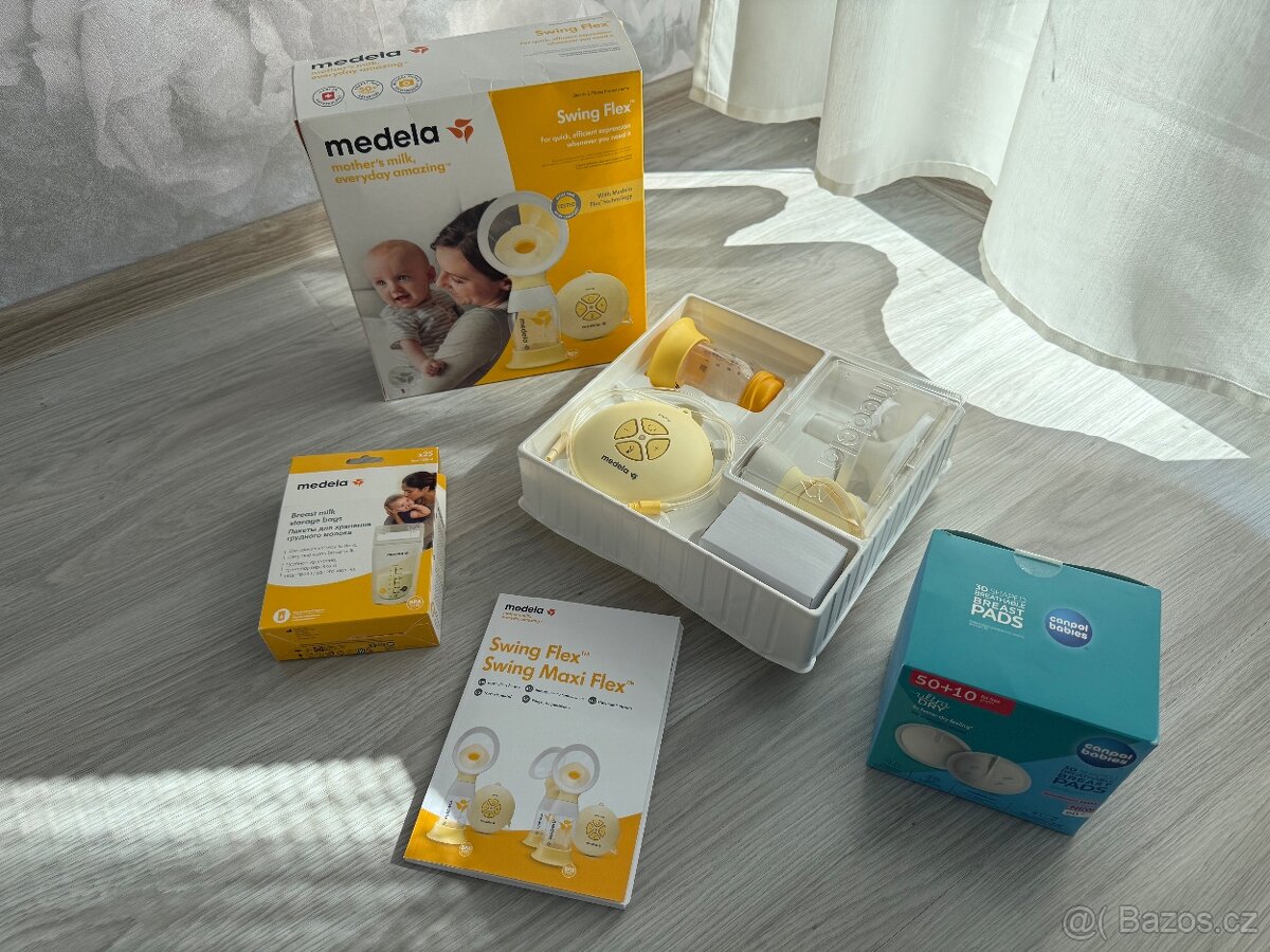 Odsávačka mléka MEDELA Swing Flex + dárky