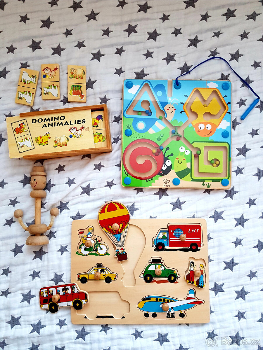 Magnetická hra Hape, vkládačka doprava, domino