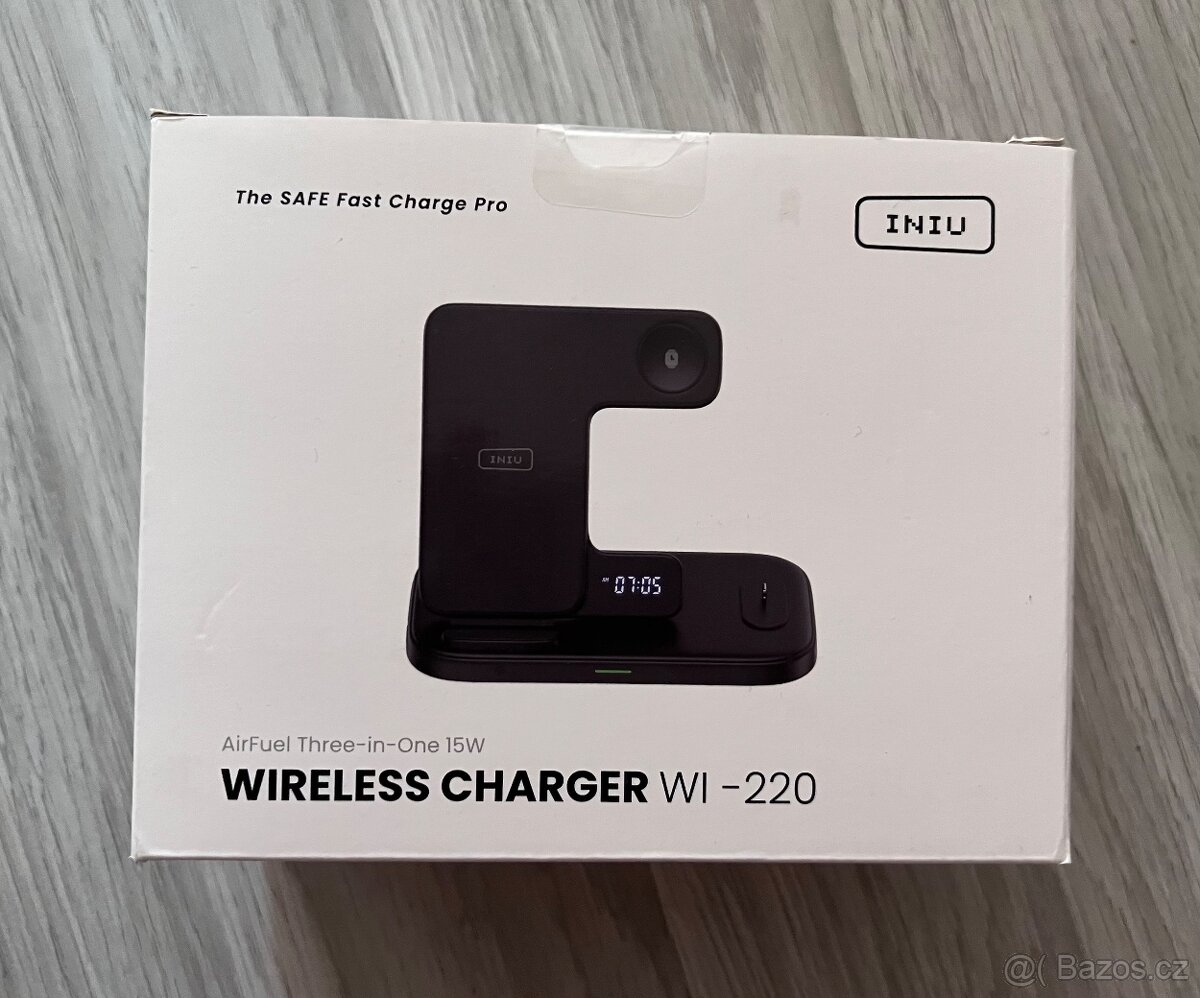 INIU WI-220 bezdrátový nabíjecí stojan 3v1 15W