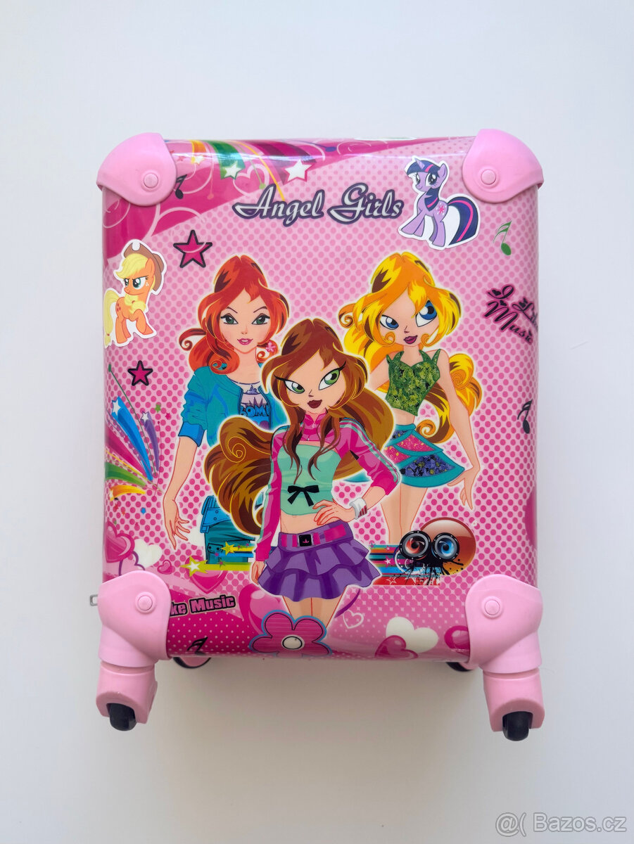 Dětský kufr růžový Angel girls 30 l