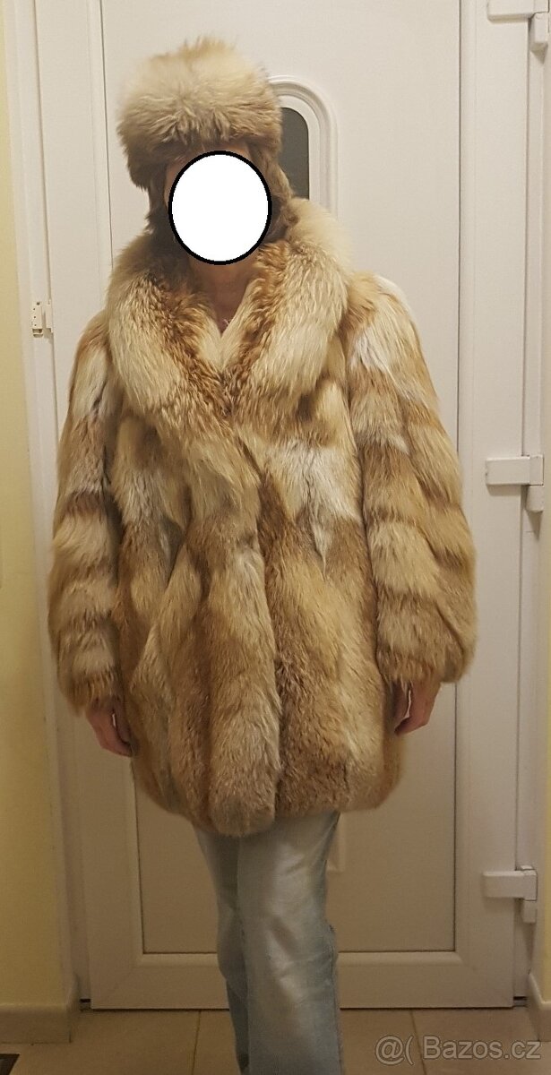 Dámský kožich zlatá lišky, zn. KARA, vel. L-XL