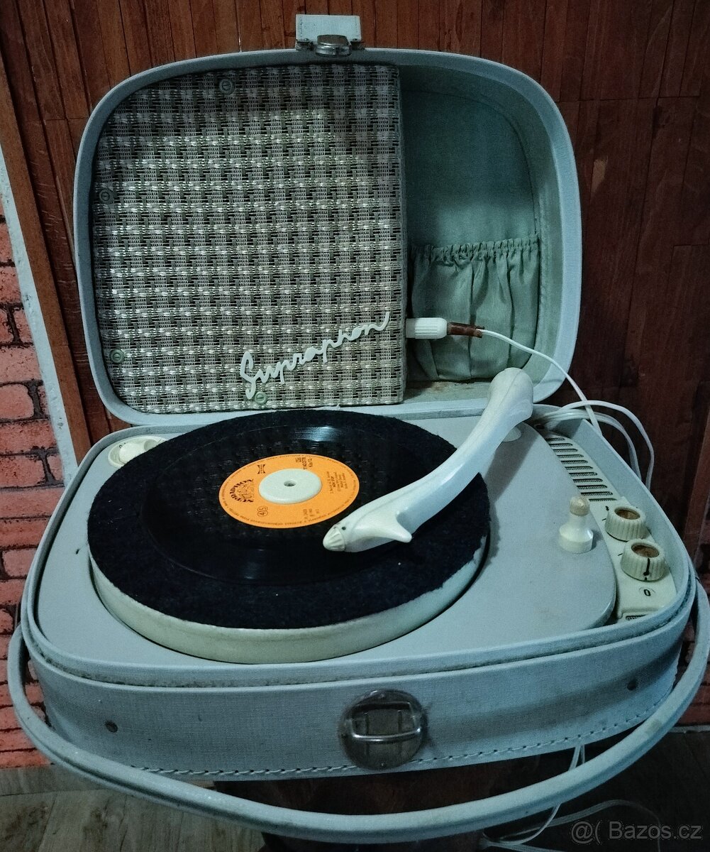 Kufříkový gramofon Supraphon -GE080 - 1964 -
