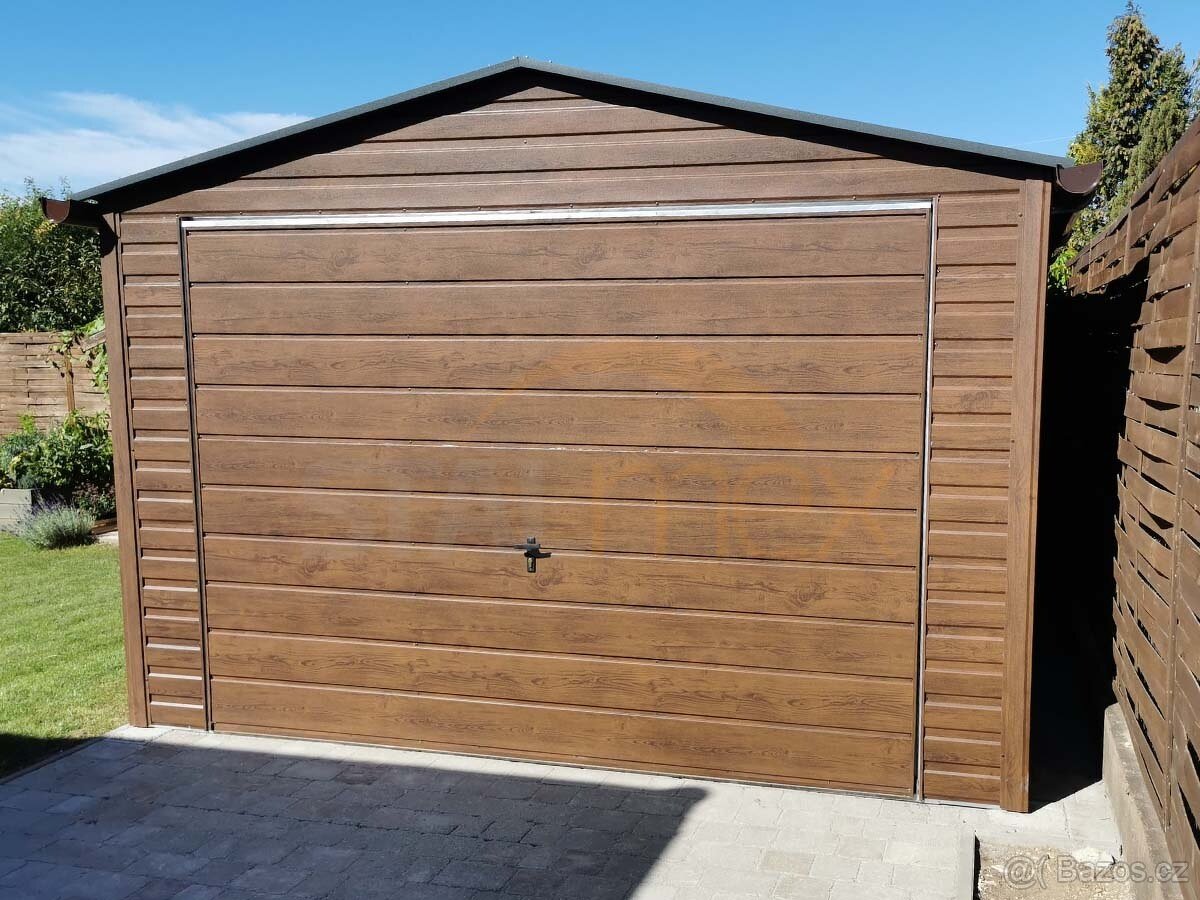 Plechová garáž 3,5×5×2,5m.Dovoz a montaž v ceně.