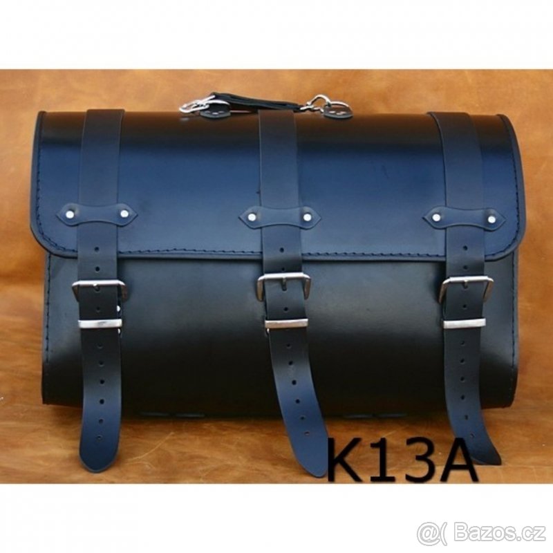 Kožený kufr - válec na chopper 50cm typ 13A,B,C