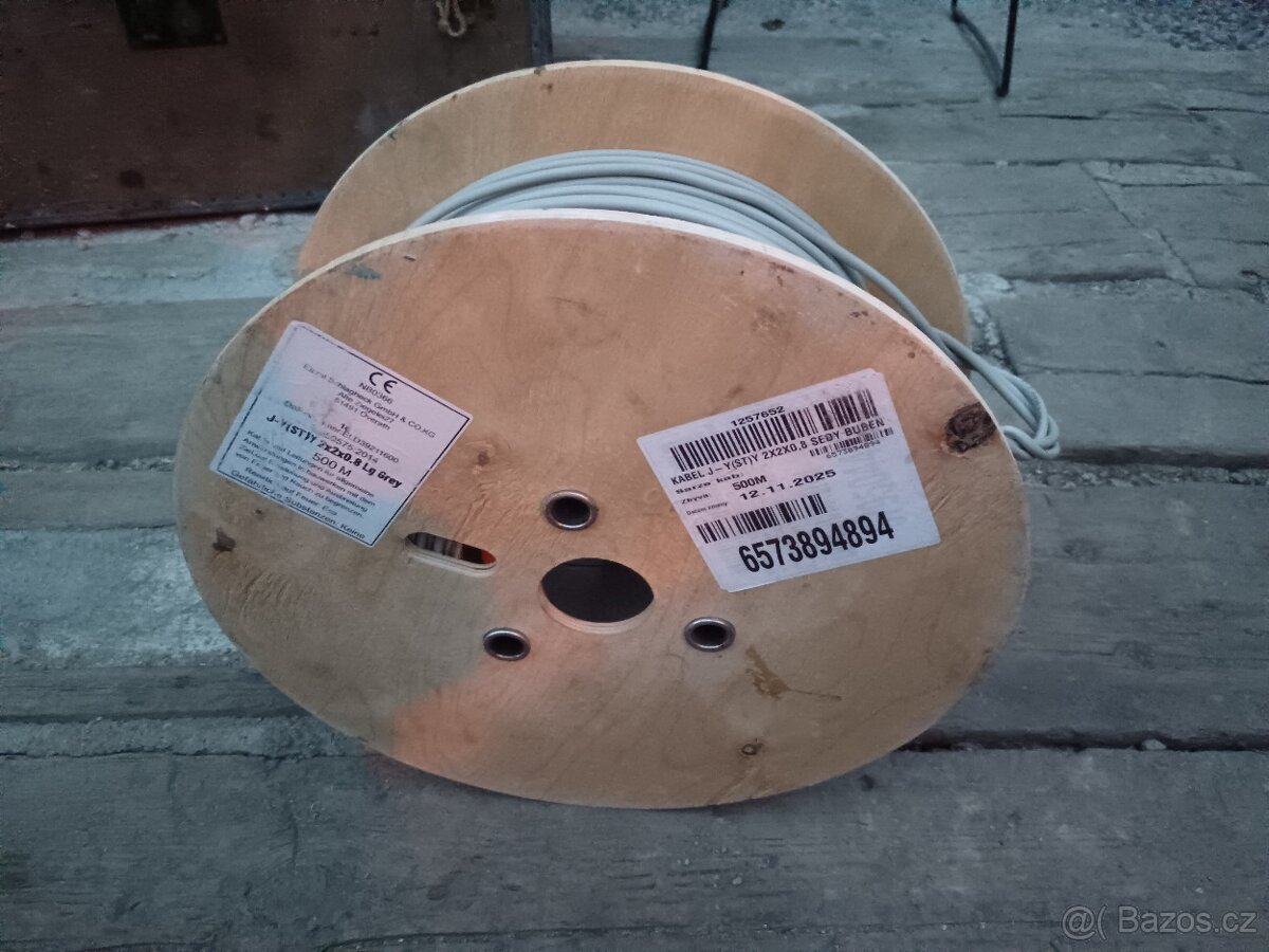 Kabel J-Y(ST)Y šedý 2x2x0,8 metráž