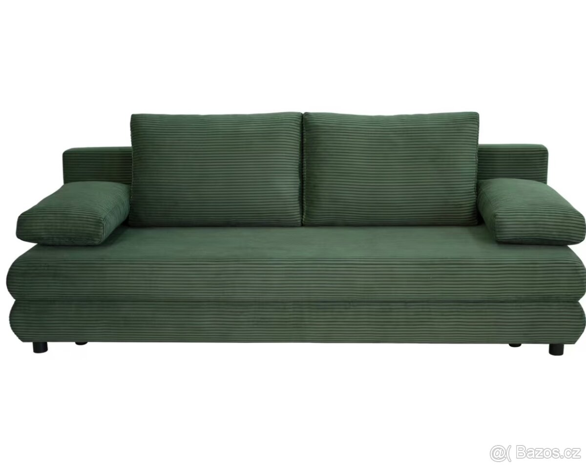 ROZKLÁDACÍ POHOVKA, textil, zelená