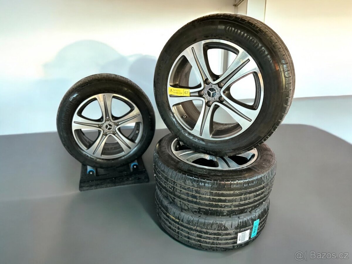 Originální alu kola Mercedes 5x112 + letní 225/55r17